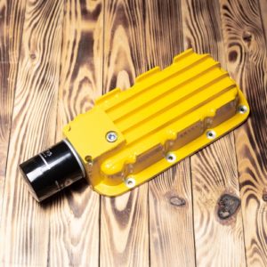 Увеличенный поддон желтого цвета, с фильтром для мотоцикла Днепр